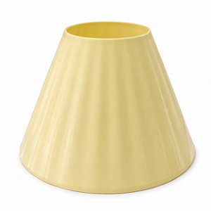 Cúpula Abajur Cônica M Manteiga Vincos Plástico PETG Soquete E27 Luminária Decorativa RD Imports