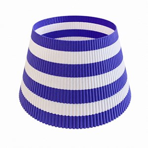 Cúpula Abajur Cônica P Listrada Amalfitana Plástico PETG Soquete E27 Luminária Decorativa RD Imports
