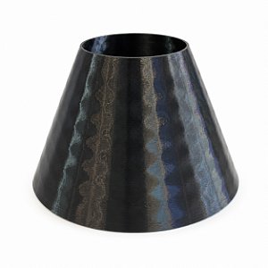 Cúpula Abajur Cônica P Preta Grega Plástico PETG Soquete E27 Luminária Decorativa RD Imports