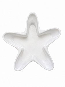 Bowl Formato de Estrela M Branco Decoração Casa Mesa RD Imports