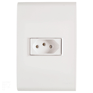 Conjunto 1 Tomada 2P+T 20A/250V 57170/213 Branco Liz Tramontina