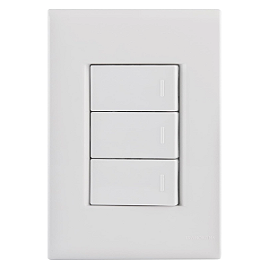 Conjunto 3 Interruptor Simples 10A/250V 57170/070 Branco Liz Tramontina