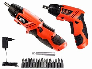 Parafusadeira a Bateria Black&Decker Bivolt 1/4" 4.8V 110/220V KC4815B-BR (1 Ano de Garantia)