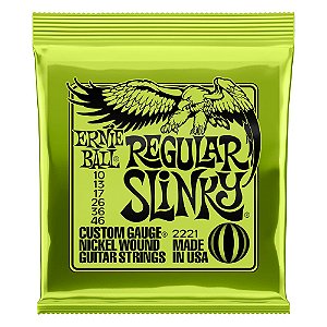 Encordoamento Guitarra 010 046 Regular Slink 2221 Ernie Ball