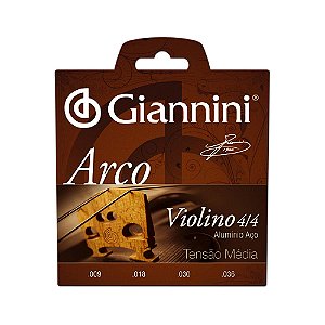 Encordoamento Violino 4/4 Tensão Média Giannini Arco Bowed