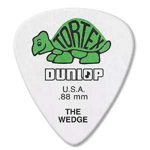 Kit Com 12 Unidades Palheta Dunlop Tortex Wedge 0.88mm Verde
