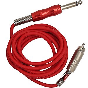 Clip Cord RCA Premium - New Fontes - Vermelho