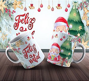 Caneca De Porcelana Presente Feliz Natal Top