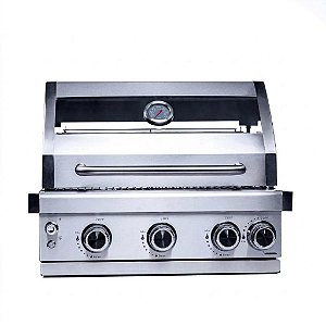 Churrasqueira a Gás Elite Aço inox Infrared 3 Queimadores Led - Embutir