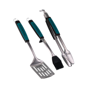 Kit 3 Peças New - Espátula + Pegador + Pincel CharBroil