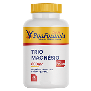 Trio Magnésio 600mg 30 doses