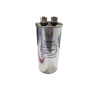 Capacitor Permanente Alumínio Fast On - 55uF