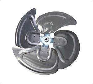 Hélice Ventilador Axial de Alumínio York para Ar Condicionado Split de 30/36/48/60.000 BTUS; EIXO ½’’; com 4 pás
