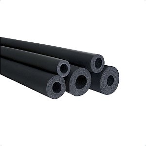 Tubo Esponjoso Elastomérico Preto 3" (76mm) Barra 2 Metros