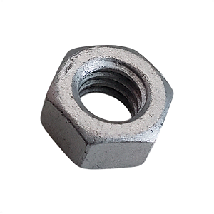 Kit 100 Porcas Sextava 5/16" Largura 1/2" em Ferro Galvanizada