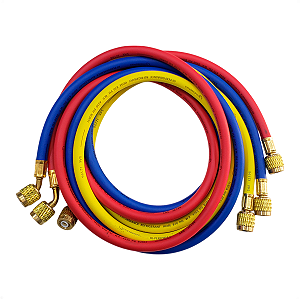 Jogo De Mangueiras Manifold 3 Unidades 1/4 1.5m Rothenberger