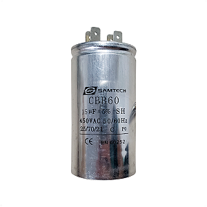 Capacitor Permanente Alumínio 15MF 400V Samtech