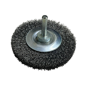 Mini Escova De Aço Carbono 75x13 Mm Com Haste Abrasfer