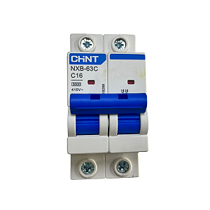 Disjuntor Bipolar 16a Curva C 220v 240v 415v Nxb-63c Chint