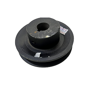 Polia Ferro Fundido 100mm 1 Canal A Furo 19mm 3/4’’ C/ Chaveta