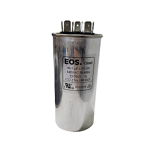 Capacitor Permanente Duplo 40+5 Mfd +5% 440v Ac 60hz
