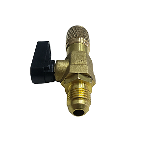 Válvula Esfera Bola C/ Alavanca 1/4" Sae Macho X 1/4" Sae Fêmea