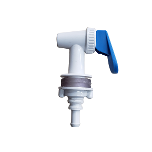 Torneira Branca Azul P/ Bebedouro Garrafão C/ Conector P/ Mangueira