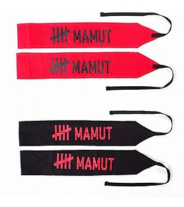 Munhequeira Mamute - Cross - Protetor de punhos - Wrist Wrap - Pano - Preta/Vermelha