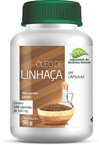 Óleo de Linhaça 500mg 120Caps Medicina Natural