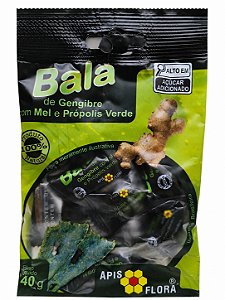 Bala de Gengibre com Mel e Própolis verde 40g Apis Flora