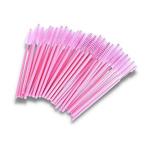 Escovinhas para Sobrancelhas Descartáveis Rosa 15 Unid.