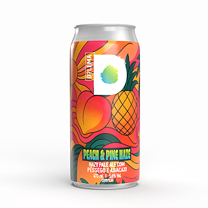 Peach & Pine Haze - Hazy Pale Ale com Pêssego e Abacaxi - Lata 473ml