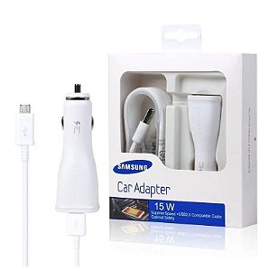 Carregador Veicular Samsung Adaptive Fast Charging + Cabo USB 15W