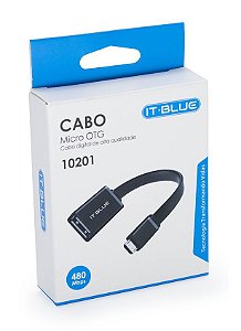 Cabo Adaptador Micro Usb OTG - It-Blue