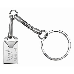 Pendrive 4GB Altomex USB 2.0 Metal Prateado Chaveiro Plug & Play