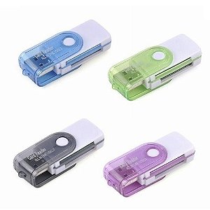 Leitor de Cartão de Memória USB 2.0 All in One SD, Micro SD, TF, MMC