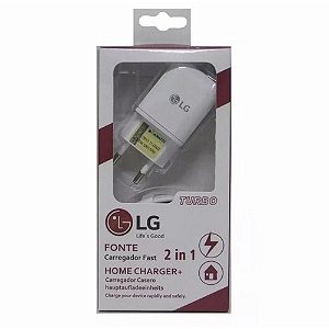Carregador de Celular LG + Cabo V8 ou Tipo C