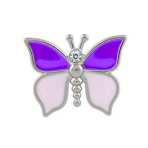 Charm - Borboleta Rosa e Roxa