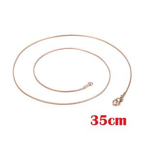 Choker Lisa Rosê 35 cm