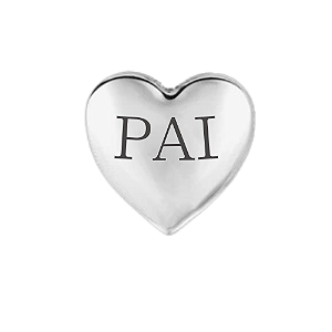 Charm - Coração Pai PRATA