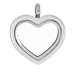 Medalhão Coração Prata Liso