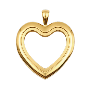 Medalhão Coração Gold Liso