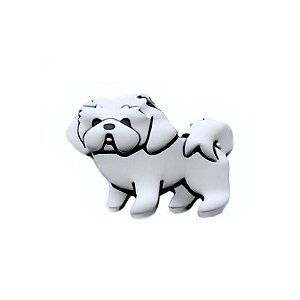 Charm - Shih Tzu ou Lhasa Apso Pelo Curto Prata
