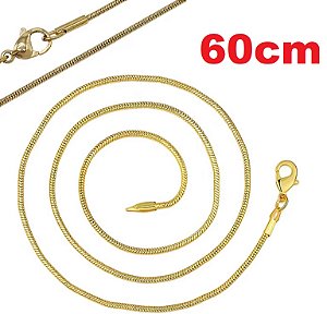 Corrente Lisa Dourada 60 cm