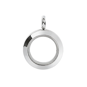 Medalhão Liso Prata - Mini