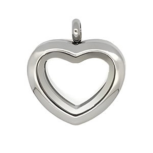 Medalhão - Coração Prata Mini