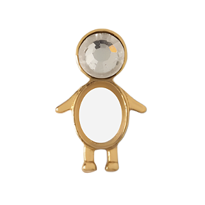 Charm - Menino ouro com Cristal Especial