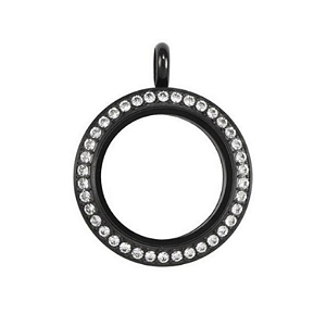 Medalhão Black c/Pedras - Pequeno