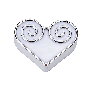 Charm - Coração Arabesco Branco