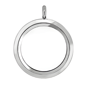 Medalhão Liso Prata- Grande